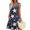Blue, variant on Women's Elastic Waist Sundress, Sleeveless Summer Casual Dress with Square Neck and Patriotic Print, Stylish Holiday Wear,Blue L