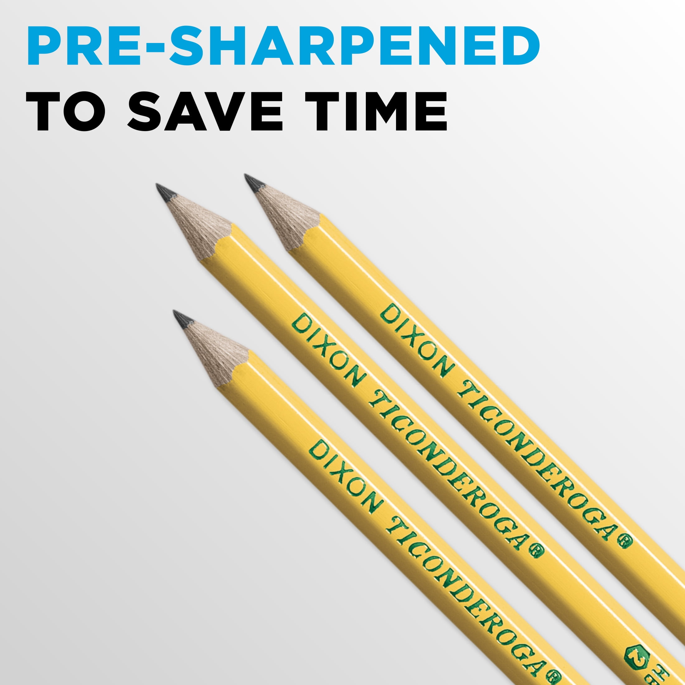 Ticonderoga Wood Pencils, Presharpened, #2 HB .3 mm Lead, Yellow, 48 Count