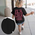 thumbnail image 2 of NOLDARES Girls Short Sleeve T Shirts Athletic Crewneck Basic Tees for Kids(Black,2-3 Years), 2 of 6