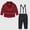 2-Red, variant on YWDJ 2024 Baby Onesies 70-120 Newborn Clothes Autumn Winter Boys Long Sleeve Suspender Trousers Set Boys Sling Gentleman Clothes Holiday Outfits for Toddlers Suit Wine 12-18 Months