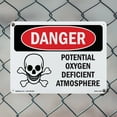 thumbnail image 4 of Potential Oxygen Deficient Atmosphere OSHA Danger Rigid Plastic Sign 10 Inch x 7 Inch - 10 Pack, 4 of 8