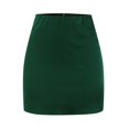 thumbnail image 6 of Baqcunre Satin Skirts Mini Length A-Line Zipper Short Skirt Summer Plus Size Skirt Skirts For Women Mini Skirt Women Clothing Women'S Skirts,Color Green,Size S, 6 of 8