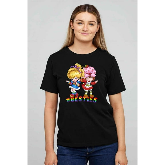 New Besties Rainbow Brite and Starlite 80s Cartoon T-shirt unisex up to 5XL