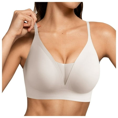 Zshosam Women Sexy Lace Front Button Shaping Cup Adjustable Shoulder Strap Large Size Underwire Bra(White S)