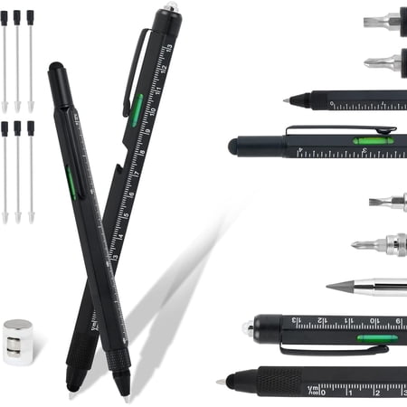 CoolStuff Dad Gifts for Fathers Day,10 in 1 Multitool Pen, Stocking Stuffers for Mens Gifts for Him Husband, Father's Day for dad, Birthday for Men, Tools Cool Gadgets,Office Gift