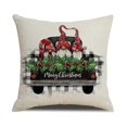 thumbnail image 3 of SZTXJ Set of 4 Christmas Pillowcases 18" x 18" Linen Farmhouse Christmas Decoration Cushion Pillow Case for Couch Kitchen Couch, Christmas Decor, Indo, 3 of 5