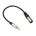 thumbnail image 2 of Worallymy 0,3 m XLR 3 pines macho a 3,5 mm estéreo enchufe blindado micrófono Mic Cable Jack 3,5 macho a hembra Worallymy JD735805475, 2 of 7