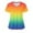 Yellow, variant on QATAINLAV Women's Scrub Tops Colorful Gradient Printed Short Sleeve V-Neck Nursing Scrubs Tops Working Uniform Printing Blouse Tees with Pockets Nurse Gifts Blue XXL