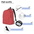 thumbnail image 3 of Honeii Red Polka Dot Print Canvas Backpack for School & Outdoor,Laptop Excursion Backpack,Notebook School Bookbag For Men Women,for Work, Travel, and Everyday Use-Medium, 3 of 5