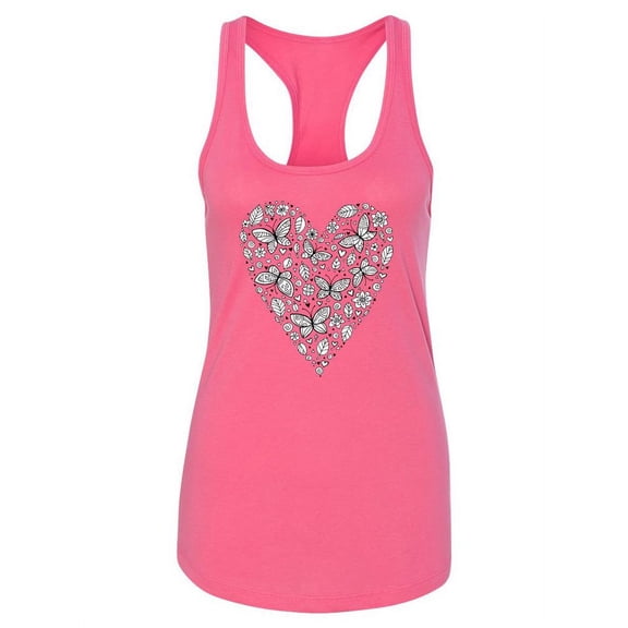 Butterfly Heart Racerback Tank Women -Image by Shutterstock, Female x-Small