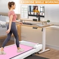 thumbnail image 4 of EverNest Living Pink 2-in-1 Folding Under Desk Treadmill with Incline, Remote & Handle, 4 of 18