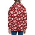thumbnail image 6 of Pofeuu Ho-Ho-Ho Print Teenage Zipper Hoodie Sweatshirts Hooded Casual Jackets With Pocket For Boys Girls-Medium, 6 of 6