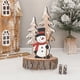 thumbnail image 4 of Adorno navideño de madera para escritorio, adorno de árbol de madera, decoración navideña para el hogar, elegante diseño de pino, árbol de escritorio plegable, base de soporte de metal, para, 4 of 9