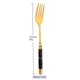 thumbnail image 1 of Drmfiy-Juego de vajilla de Oro Verde de 1 piezas, cuchillo con mango de cerámica de imitación, tenedor, cuchara de café, vajilla de acero inoxidable, juego de cubiertos Fivean unisex, 1 of 2