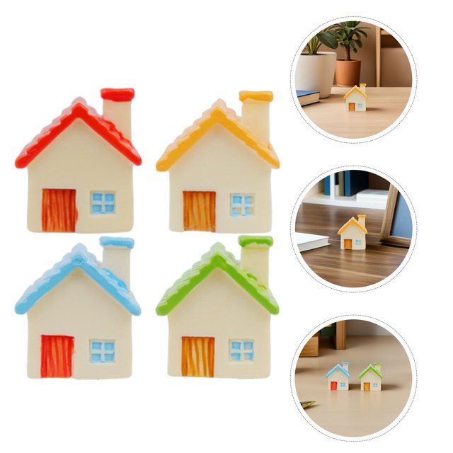 FOMIYES 12Ud De Casas Pequeñas De Resina Para Y Manualidades
