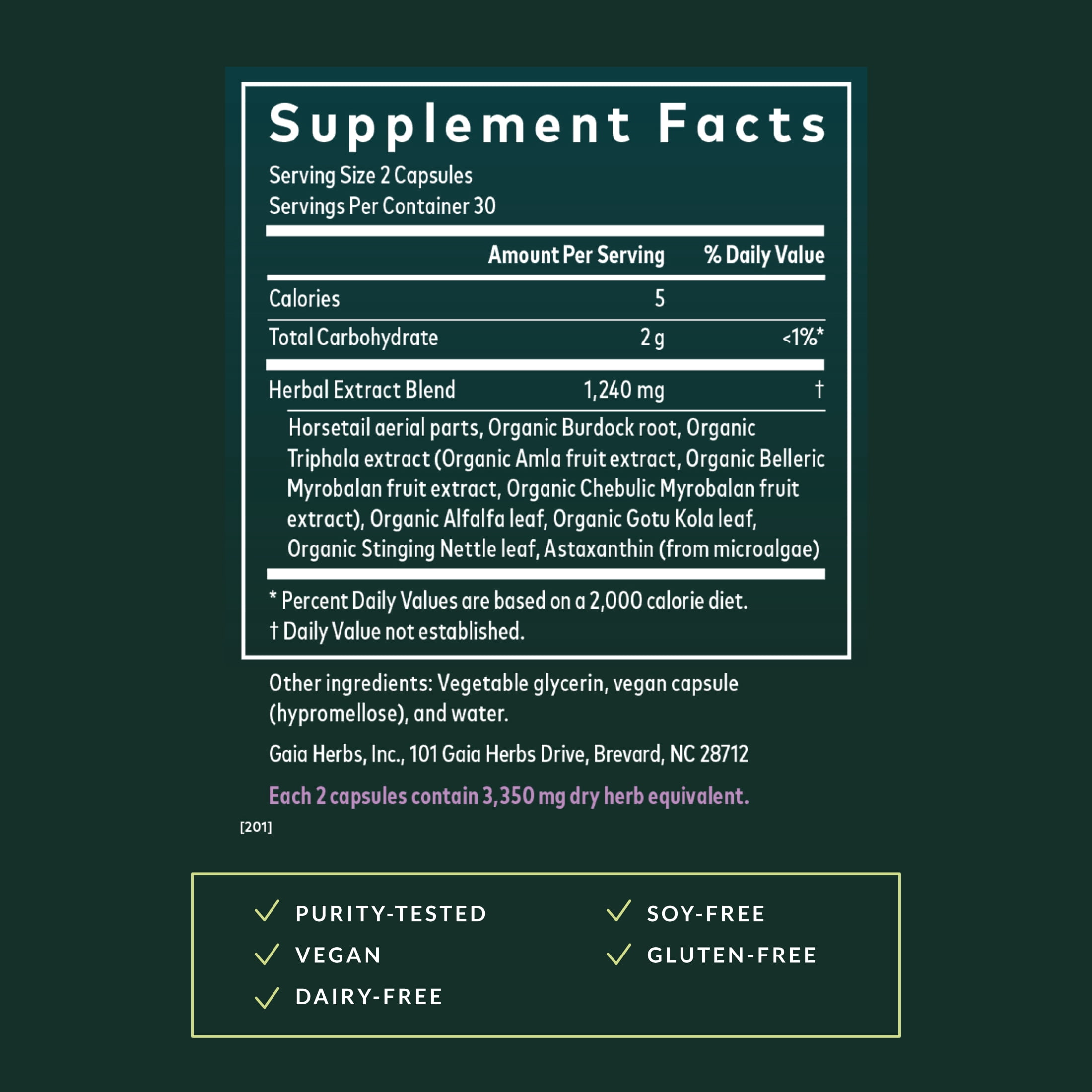 Gaia Herbs Hair, Skin & Nails - Supplement to Support Healthy Skin, Hair & Nail Health* - Astaxanthin, Horsetail, Gotu Kola & Burdock - 60 Vegan Liquid Phyto-Capsules (30 Servings)