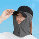 thumbnail image 5 of Capucha corta con protección solar, protección para el cuello de verano para hombres y mujeres, máscara de chal largo de seda helada anti-ultravioleta, 5 of 6
