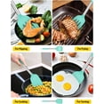 thumbnail image 6 of Bundlepro Pack of 2 Silicone Spatulas Turners, Non Stick Slotted and Solid Kitchen Utensils,Green, 6 of 6
