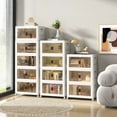 thumbnail image 4 of Costway 66.5 Gallons Stackable Storage Bins with Lockable Wheels 4 Pack Folding PP Organizer, 4 of 10