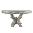 thumbnail image 2 of 60 Inch Wooden Dining Table with Trestle Base, Bone White, 2 of 5