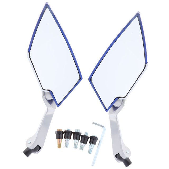 Espejo Retrovisor de Cristal de Pantalla Ancha para Motocicleta Sunnimix Azul 360 Grados Girado