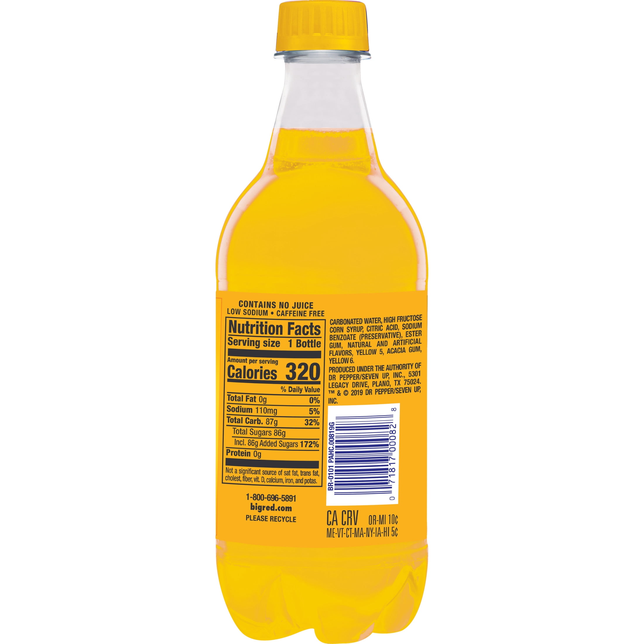 Big Red Big Pineapple Soda, 20 Fl. oz.