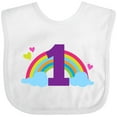 thumbnail image 3 of Inktastic 1st Birthday Rainbow Girls Baby Bib, 3 of 4