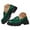 Green, variant on Womens Slip On Platform Penny Loafers Patent Leather Chunky Heeled Lug Sole Ankle Boots Business Casual Dress Shoes Red Size 7