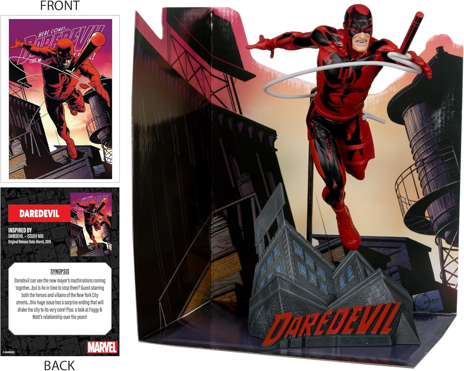 McFarlane Toys - Marvel Daredevil 1:10th Scale Daredevil #600.
