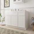 thumbnail image 4 of 54" Freestanding Bathroom Vanity Cabinet without Top in White, 4 of 6