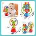 thumbnail image 2 of Baby Rattles-Baby Toys 0 M+, 2PCS Baby High Chair Toys with Suction Cups, Baby Rattle Activity Balls, Rattles, Grab and Rotate, Crawling Educational Toys, 2 of 6