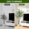 thumbnail image 3 of Artificial Eucalyptus Plant in Pot, 6Ft Indoor Large Fake Plant Potted, Plastic Tall Eucalyptus Tree, Faux Plants for Home Living Room Bedroom Entryway Garden Study Office Hotel Lobby Wedding Decor, 3 of 8
