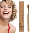 thumbnail image 2 of 1 Pcs Adult Toothbrush Natural Disposable Toothbrushes Bamboo UK New, 2 of 7