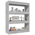 thumbnail image 3 of vidaXL Adult Cube Bookcase & Room Divider, Grey Sonoma, 80x30x103 cm, 3 of 6
