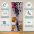 thumbnail image 2 of Modern Abstract Door Curtains for Doorways 52"W X 84"L,Watercolor Tie Dye Blackout Curtain,Pink and Grey Closet Curtain,Geometry Brush Strokes Aesthetic Door Drape Graffiti Room Decor, 2 of 5
