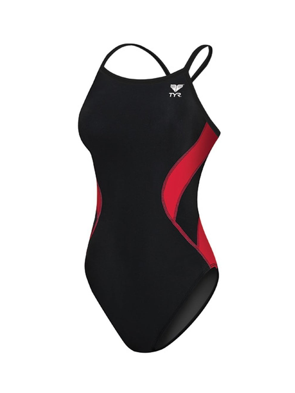TYR Adult Alliance T-Splice Maxback Swimsuit Womens Size 30 Black & Hot Pink New 