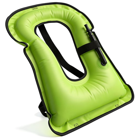 Inflatable Snorkel Vest for Adult, High Visibility Buoyancy Swim Vest, Lightweight Floating Safety Vest with Air Valve for Swimming, Snorkeling, Surfing, Water Sports