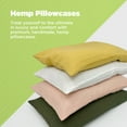 thumbnail image 7 of Hemp Fabric 20x26" Standard Pillowcase - Soft Washable Hypoallergenic Pillow Cover, Yellow, 7 of 7