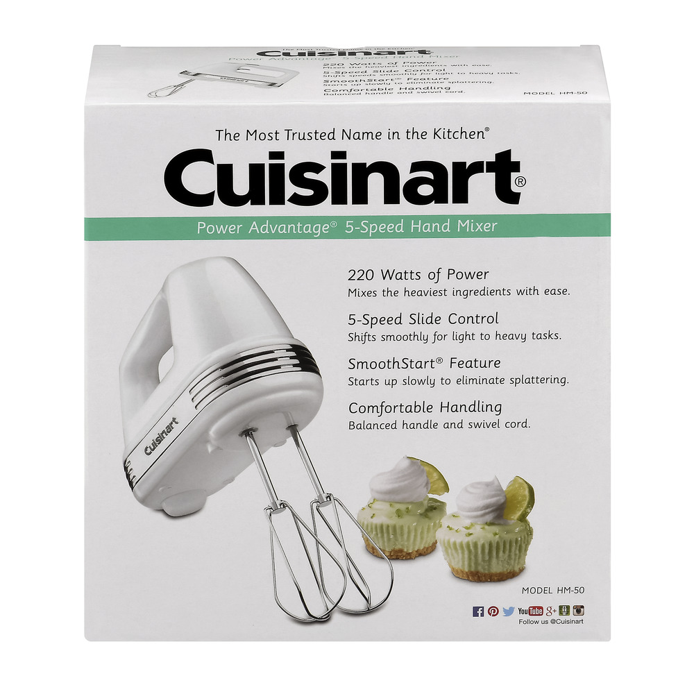 Cuisinart Power Advantage PLUS 5-Speed 220-Watt Hand Mixer, White - image 5 of 5