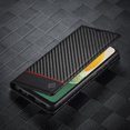 thumbnail image 2 of Dteck Wallet Case for Samsung Galaxy A12 5G,Carbon Fiber Premium PU Leather Flip Case with Card Holder Magnetic Closure Protective Cover, Horizontal Red Line, 2 of 5