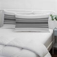 thumbnail image 4 of Gradient Grey Striped Throw Pillow Cover, Pillowcase Protectors with Zipper, Breathable Decorative Lumbar Pillow Case Cover, Simple Farm Stripes Minimalist Pillow Shams for Couch Sofa 16x24Inch, 4 of 8