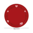 thumbnail image 3 of Fasiaou Valentine Round Placemats Round Table Mats for Wedding Holiday Anniversary Dining Decoration,F, 3 of 6