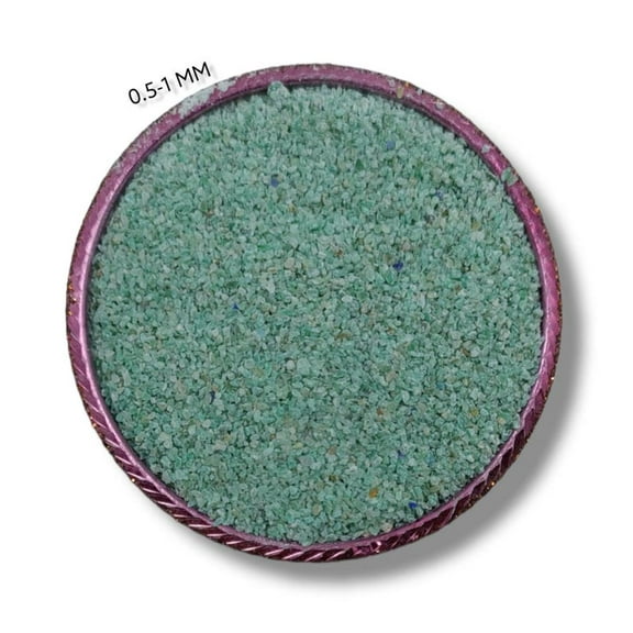 Crushed Natural Green Jade Coarse 0.5-1 MM Gemstone Powder Woodwork Inlay Healing Stone Powder 2 OZ (60 Gram)