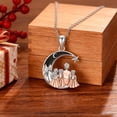 thumbnail image 4 of Dorunmo Mothers Day Gifts for Mom 925 Sterling Silver Mothers 3 Daughter Pendant Black Moon Necklace I Love You to the Moon and Back Mom Jewelry Gifts from Daughter, 4 of 6