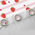 thumbnail image 4 of Homewish Cartoon Red Strawberry Curtains Pack of 2 (42x84 Each) for Female Men Adults,Dreamy Princess Curtains Blackout,Pink Geometric Stripes Bedroom Curtains,Ultra Soft Home Decor, 4 of 6