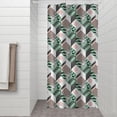 thumbnail image 2 of Green Pink Geometric Pattern Shower Curtain 36"x72" ,Bathroom Decorative Shower Curtains Set with 12 Hooks,Modern Waterproof Washable Shower Curtain, 2 of 6