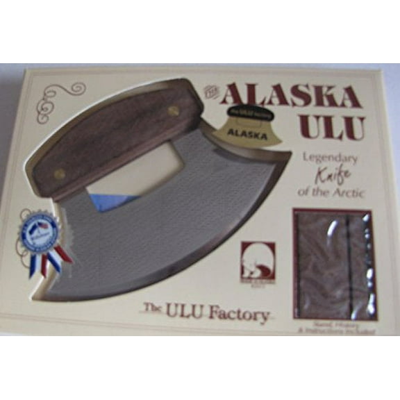 Alaska Blade Ulu Knife Walnut Wood Handle