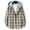 Khaki, variant on Men's Coats And Jackets Hooded Men Turndown Cardigan Patchwork Lattice Long Sleeve Buttoned Hooded Shirt Khaki XL JE