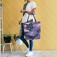 thumbnail image 6 of Large Canvas Bag 13.5x5.1x15 Inch Canvas Bag Shopping Canvas Bag Suitable For Outing Shopping Travel Out Of Large Capacity Storage Purple Beautiful Flowers, 6 of 9
