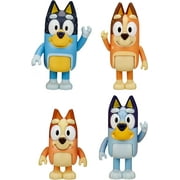 Bluey and Friends 4 Pack of 2.5-3 Poseable Figures - Bluey & Family